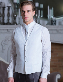 Fehér díszmellény esküvői mellény szett