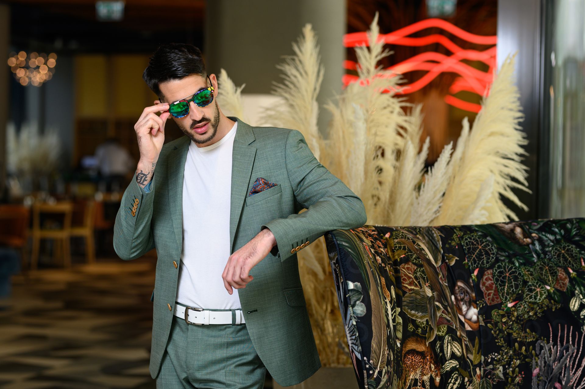 Zöld gyapjú férfi öltöny árak